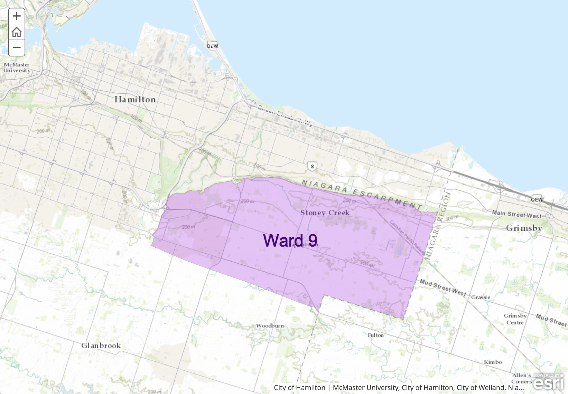 Ward 9 Hamilton Boundary Map